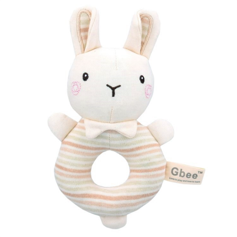 Newborn Baby Rattles Rabbit Bear Grab Ability Training Toys Infant Stroller Bed Hanging Bell Plush Dolls