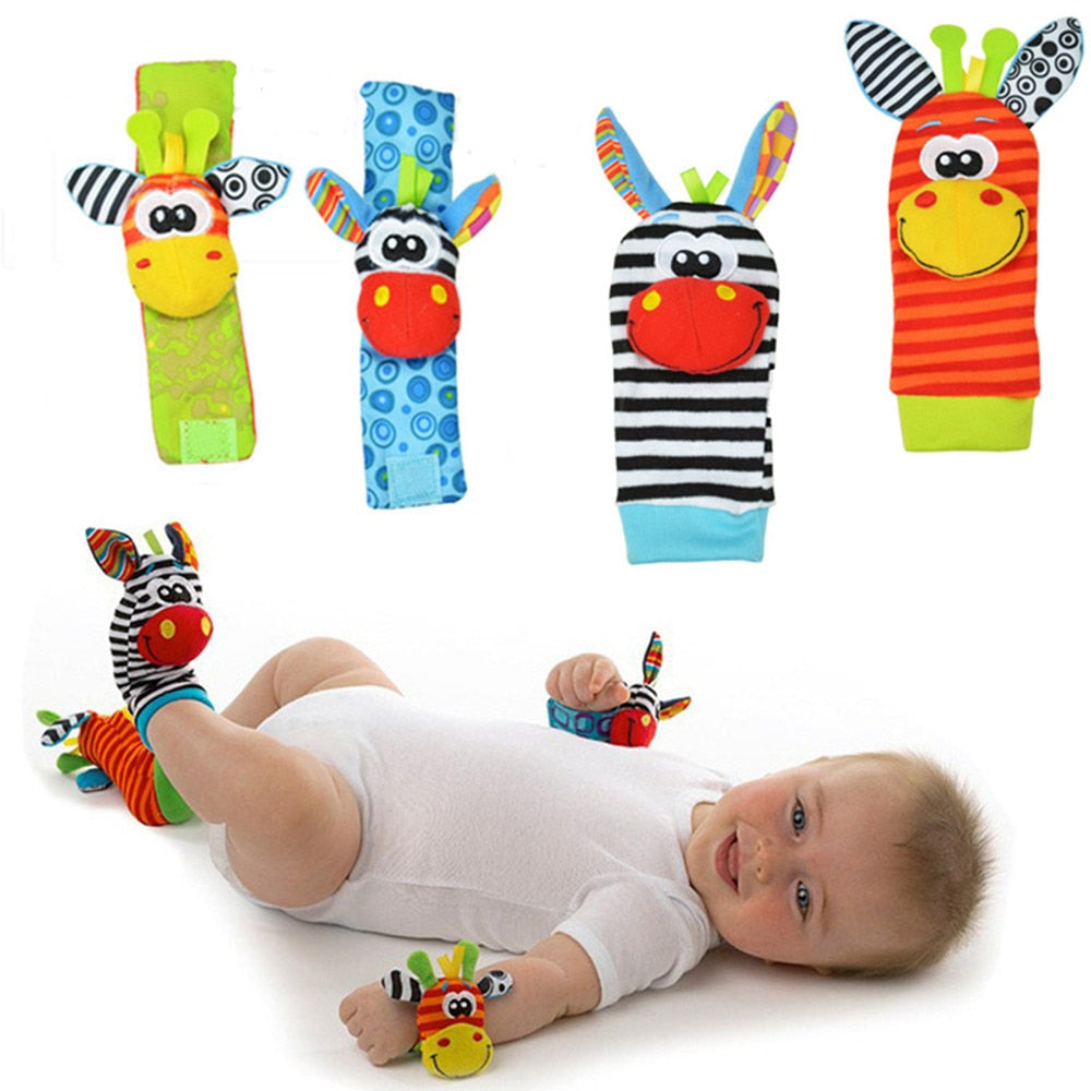 Infant Baby Kids Socks rattle toys Wrist Rattle and Foot Socks 0~24 Months 20% off