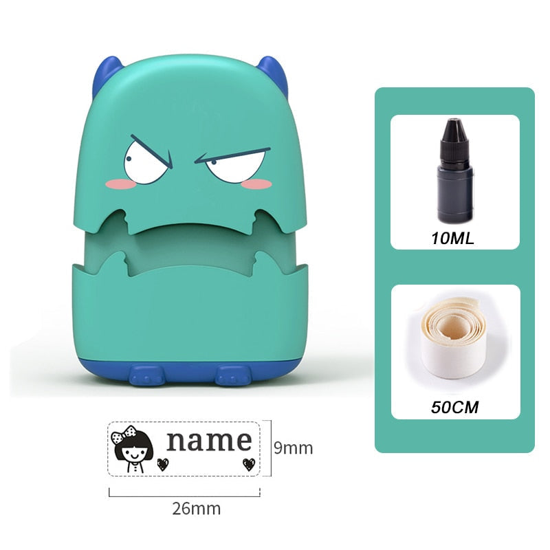 Baby Name Stamp Custom-made DIY Gift for Children Seal Student Clothes Chapter Not Easy to Fade Security Cute Monsters Toy