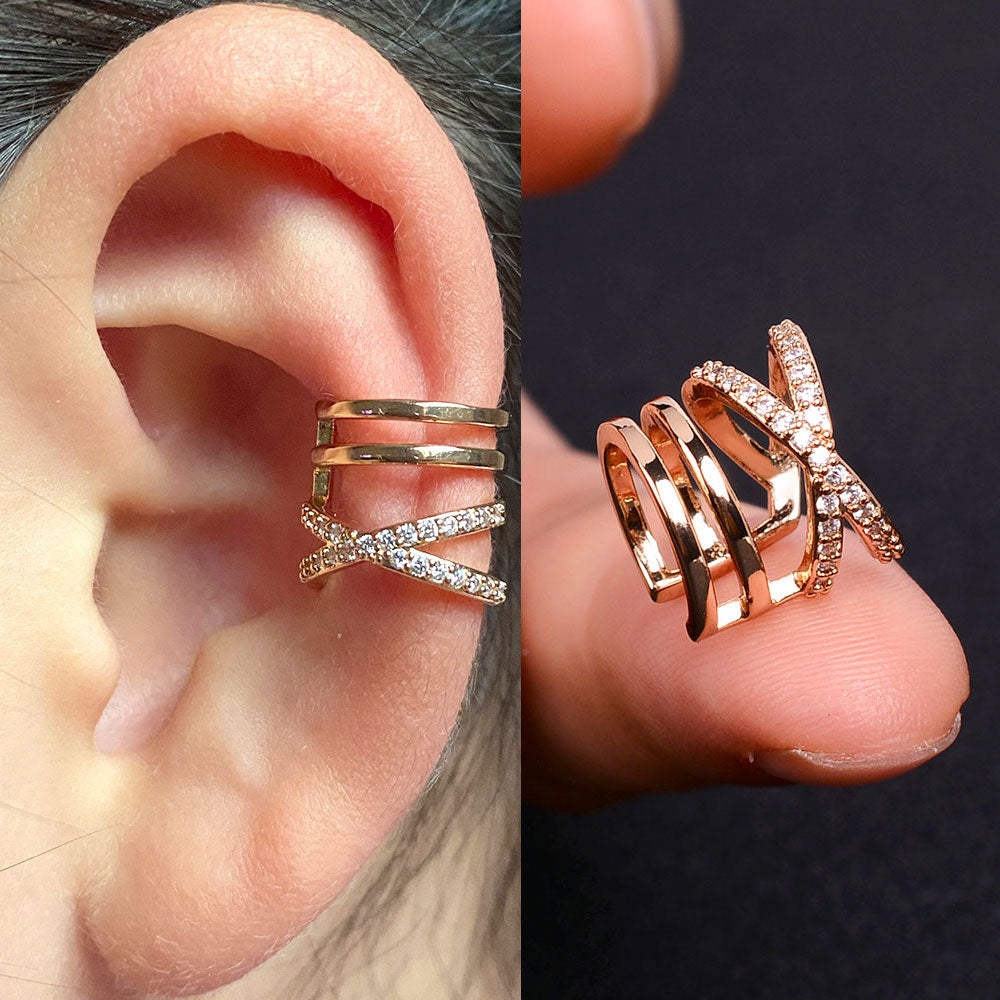 1Pc Helix Cartilage Conch Fake Without Piercing Ear Cuffs Earcuff Wrap Rock Earring Cuff No Piercing Women Clip Adjustable