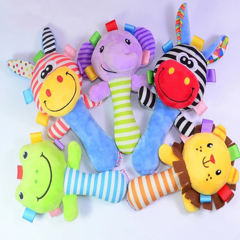 Baby Toys 0 6 12 Months Cute Stuffed Animals Baby Rattle Socks Wrist Baby Rattles Newborn Toys Make Sounds Games For Babies