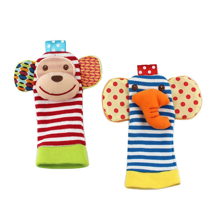 Baby Toys 0 6 12 Months Cute Stuffed Animals Baby Rattle Socks Wrist Baby Rattles Newborn Toys Make Sounds Games For Babies