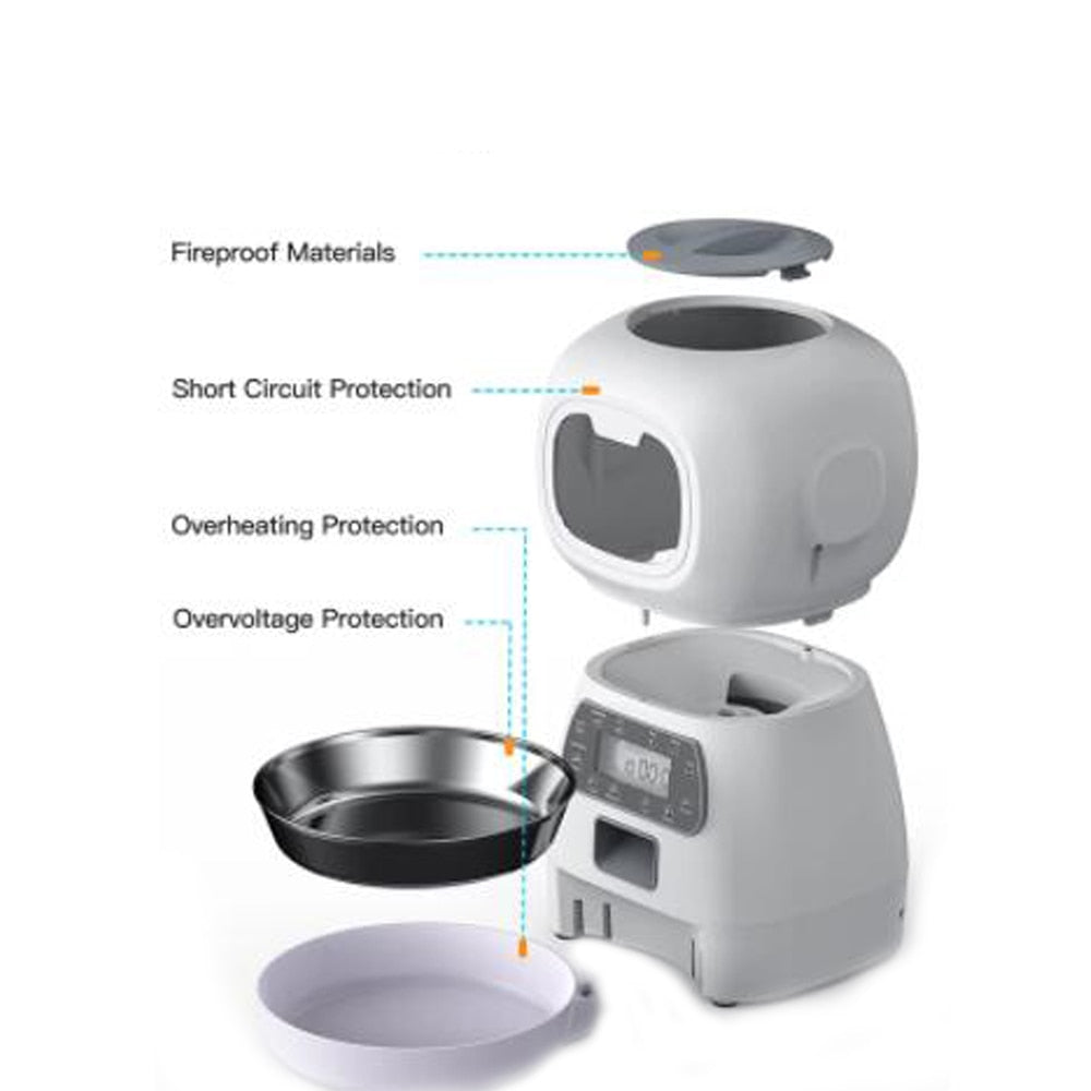 3.5L Automatic Pet Feeder Smart Food Dispenser For Cats Dogs Timer Stainless Steel Bowl  Auto Dog Cat Pet Feeding Pet Supplies