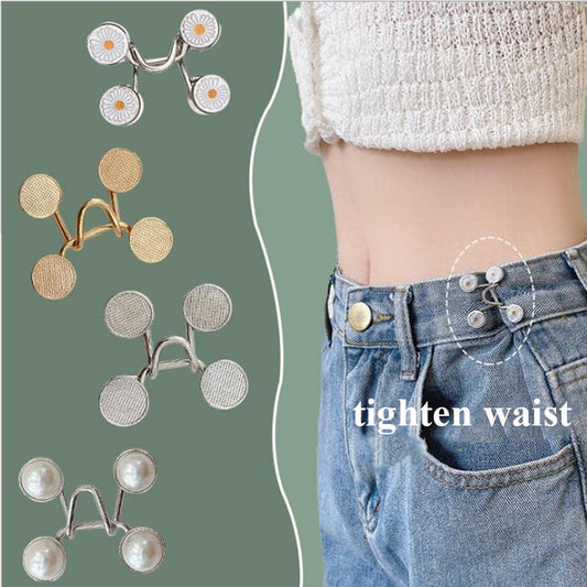 Women&#39;s Brooch Set Tighten Waist Brooches for Women Skirt Pants Jeans Adjustable Waist Clip Metal Pins Clothing Accessories