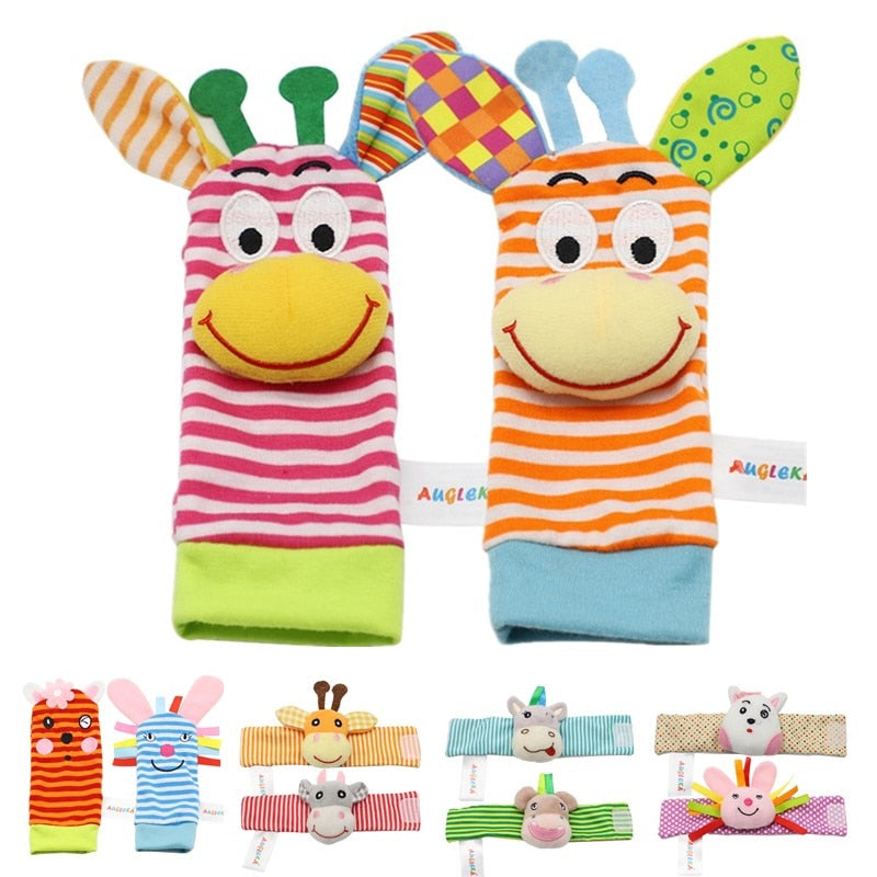 Infant Baby Kids Socks rattle toys Wrist Rattle and Foot Socks 0~24 Months 20% off