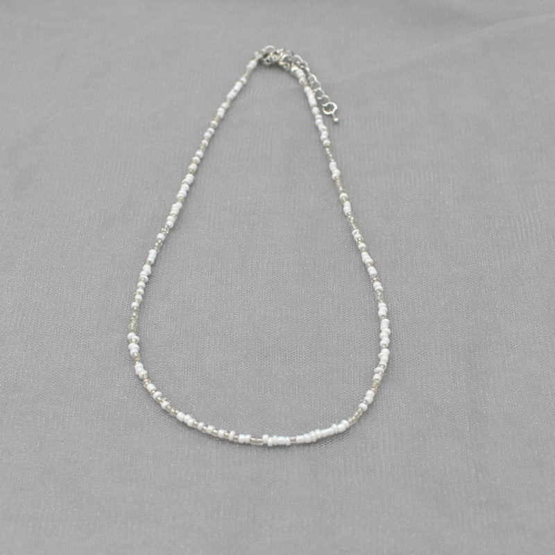 Simple Seed Beads Strand Choker Necklace Women String  Collar Charm Colorful Handmade Bohemia Collier Femme Jewelry Gift