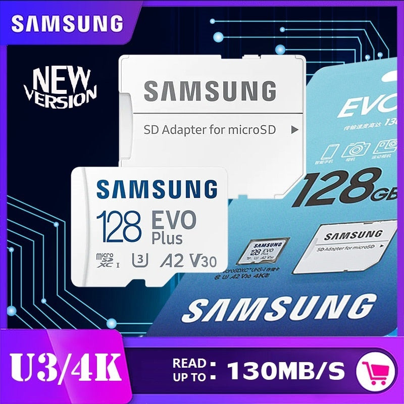 SAMSUNG Original Micro SD 32GB 64GB Memori Memory Card C10 TF MicroSD Cards SDXC 128GB 256GB 512GB U3 4K For Phone Drone Camera