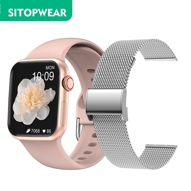 SitopWear Smart Watch 2022 Wireless Charging Smartwatch Bluetooth Calls Watches Men Women Fitness Bracelet Custom Watch Face