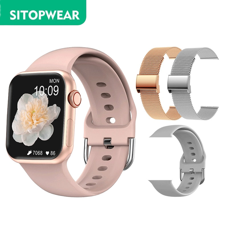 SitopWear Smart Watch 2022 Wireless Charging Smartwatch Bluetooth Calls Watches Men Women Fitness Bracelet Custom Watch Face